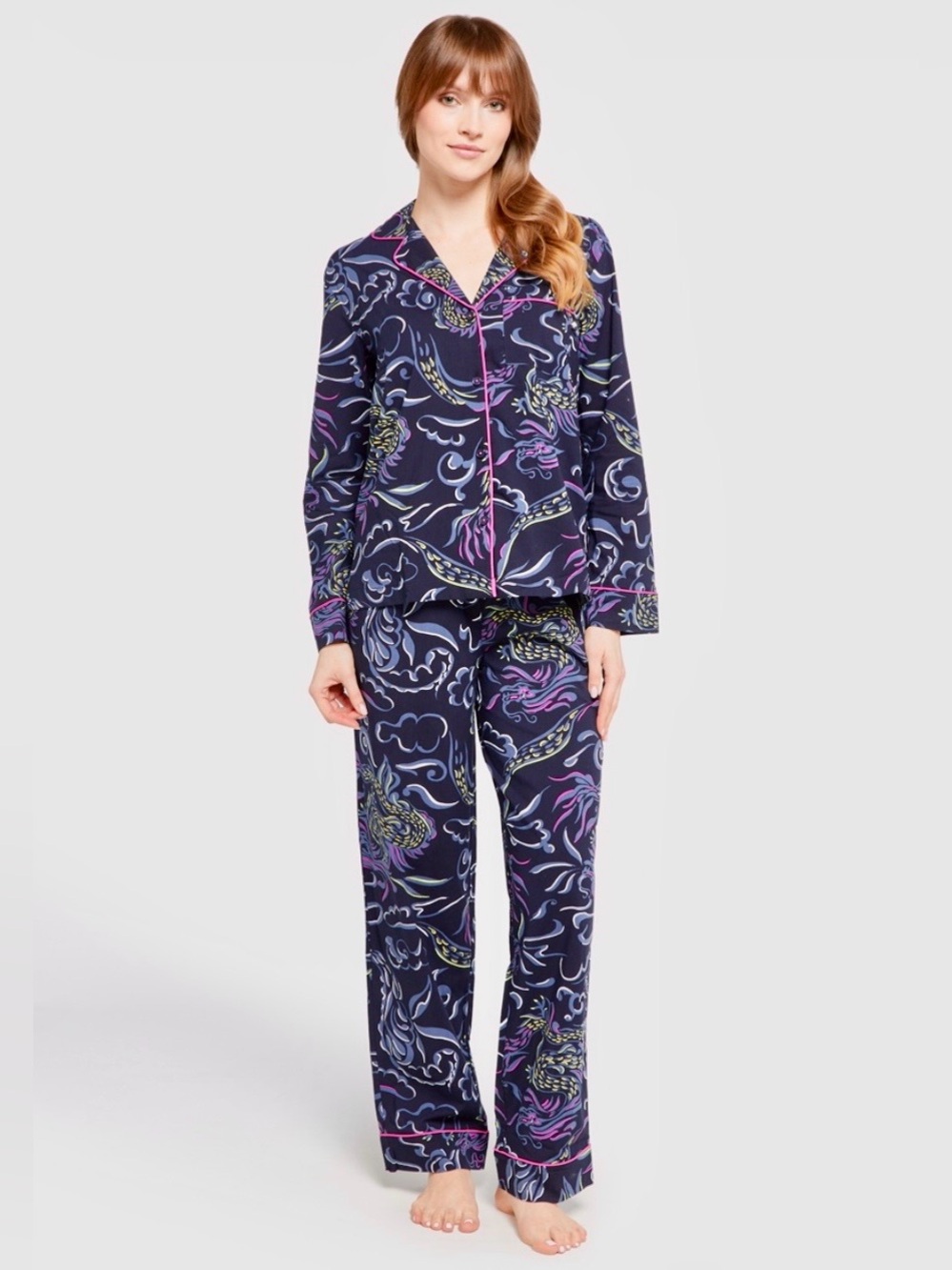 Kate Spade New York “Dragon Print” 2 Piece Pajama Set. Women’s size Medium.